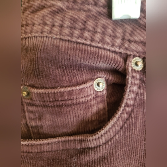 Bill Blass Women's Stretch Corduroy Pants 12 Petite Dark Chocolate Brown FF156 - Picture 4 of 8